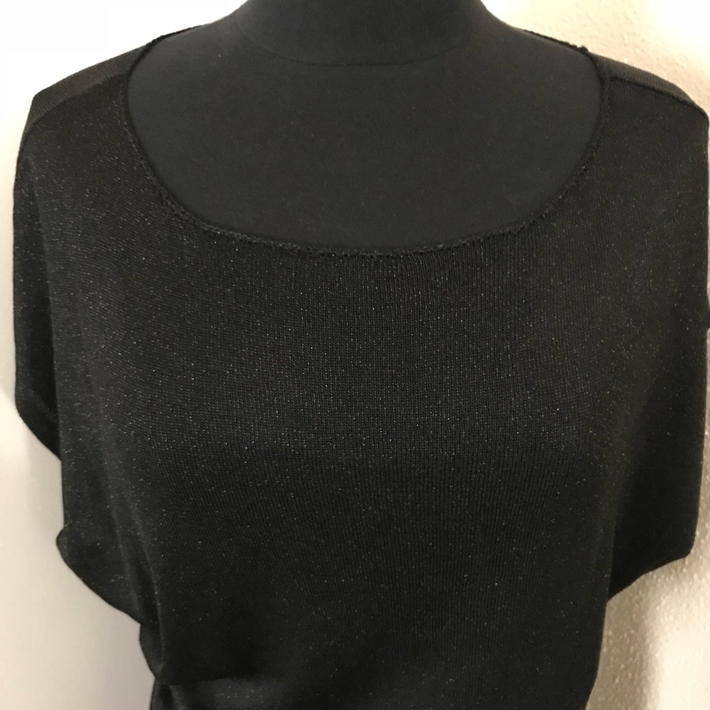 Alice & Olivia Black Shimmer Dress.  Size Medium. - Picture 2 of 6